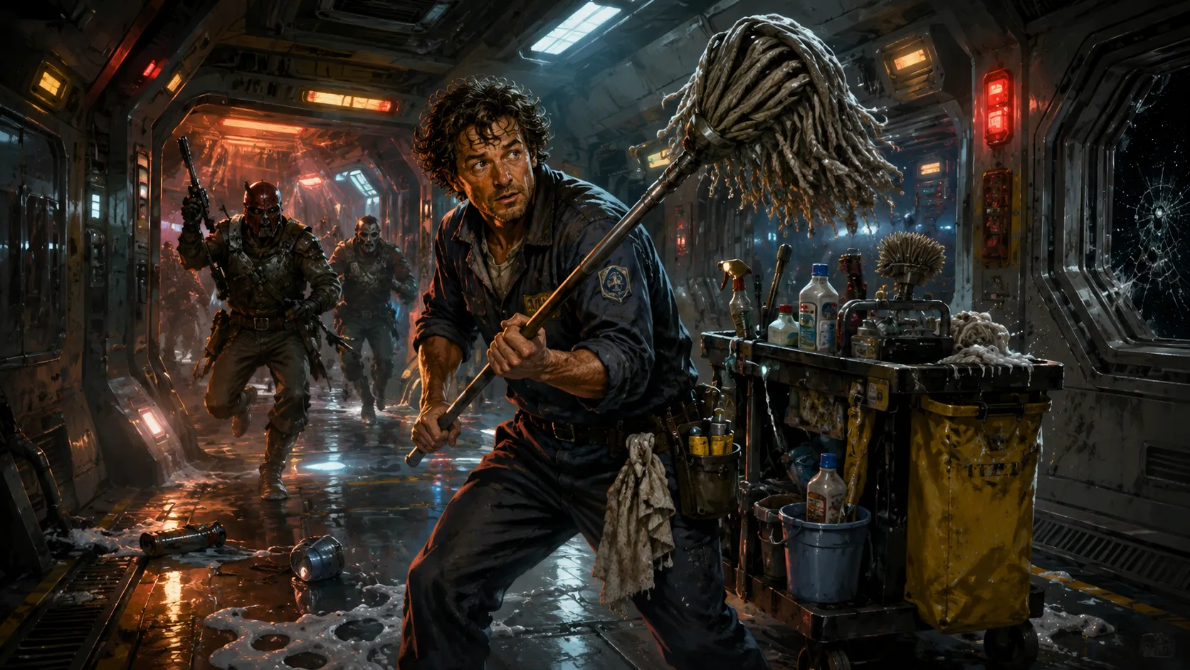 Corey Naylor — Die Hard in Space, with an unskilled janitor.